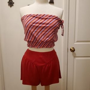 Vintage tube top and short set.